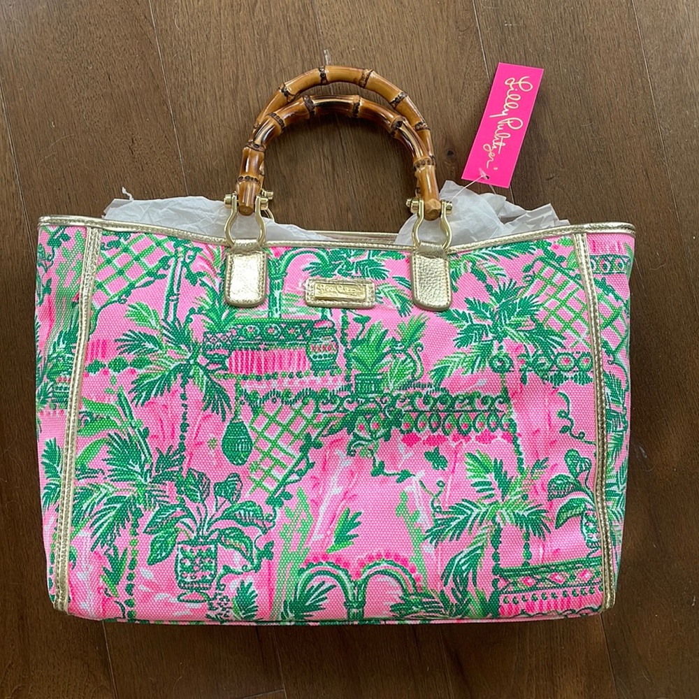 Lilly Pulitzer Greyson Canvas Tote NWT